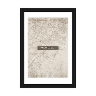 iCanvas "Jersey City, New Jersey, City Map Abstract Style" by